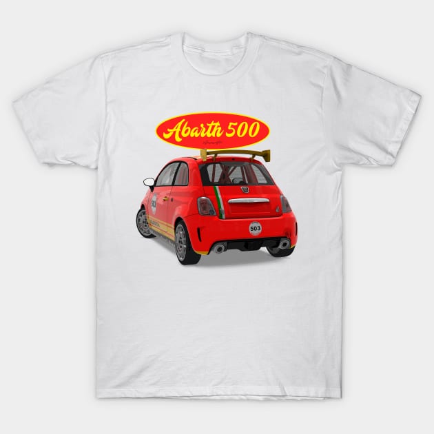 ABARTH 500 503 Back T-Shirt by PjesusArt